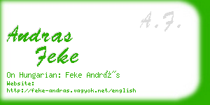 andras feke business card